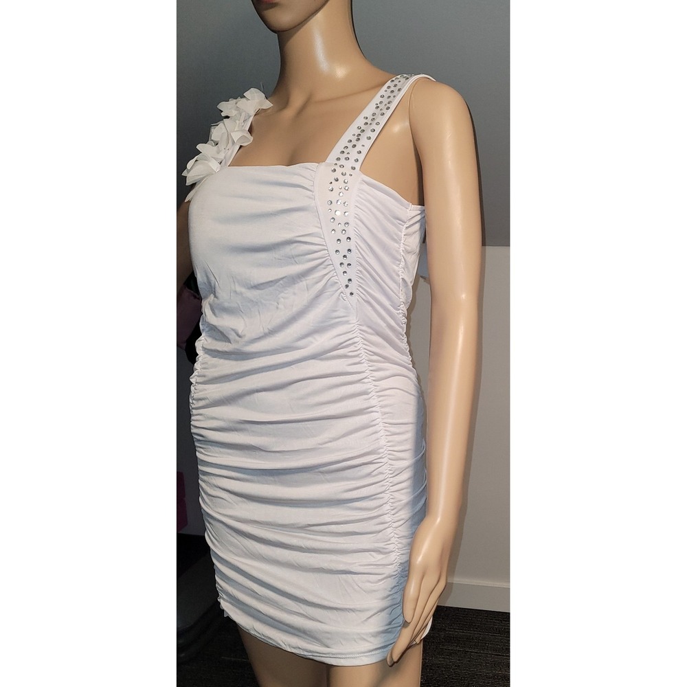 Sexy‎ Women White Small Club Stretch Party Cocktail Dress N6102 - Picture 3 of 5